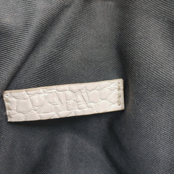 Zara Crossbody Mini Purse Ivory Faux Pebbled Leather Convertible Handbag - Picture 7 of 14